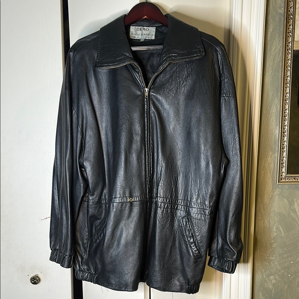 Deb Black Leather Jacket for Men